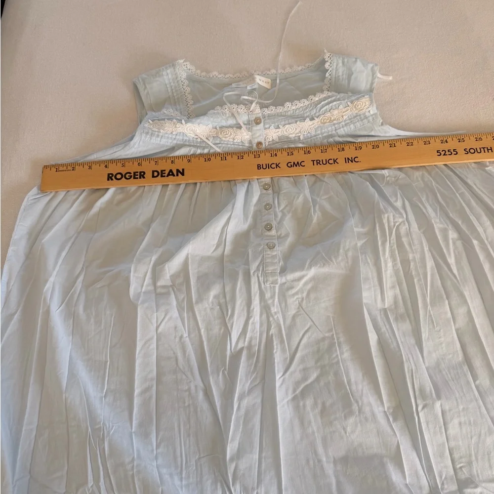Vintage Eileen West Sleepwear Cotton Romantic Cottagecore Tradwife Nightgown XL - Picture 9 of 12